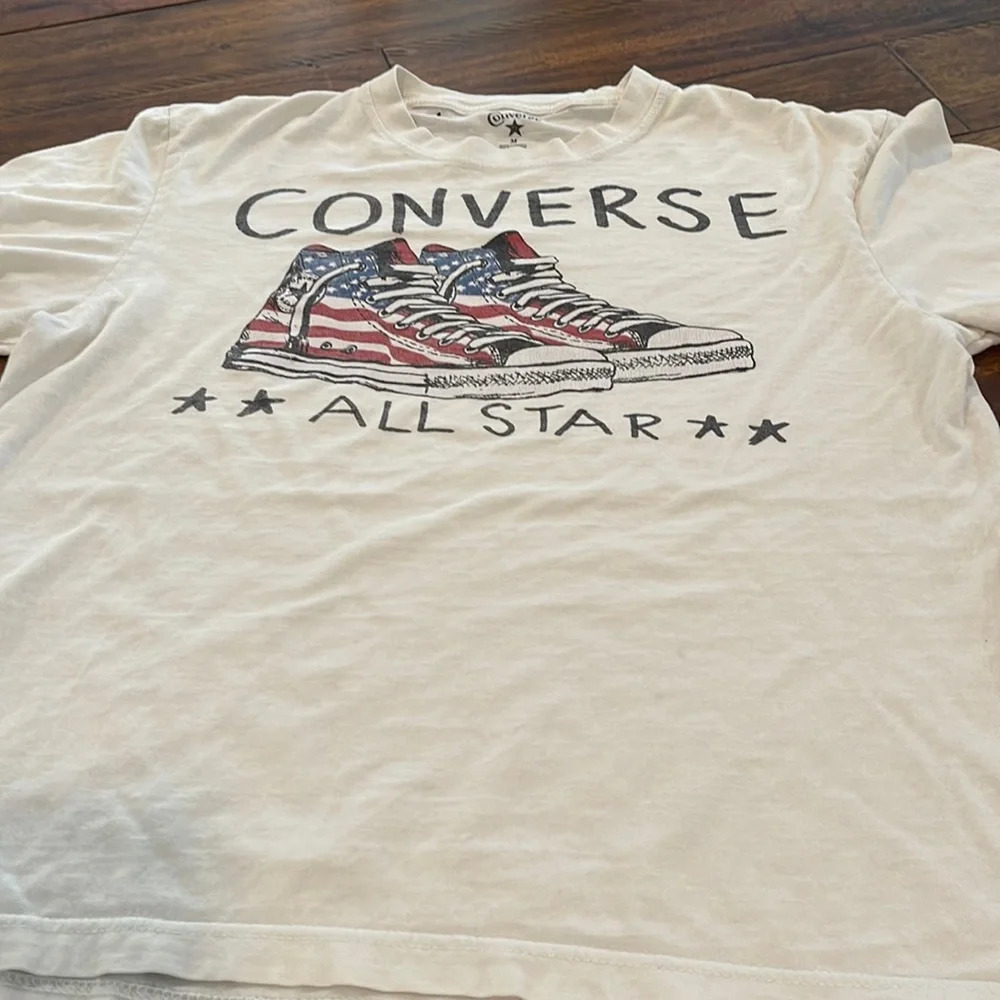 2 Converse Tees Island Palm Trees T-shirt size Small Converse Shoes tee … - Picture 13 of 16